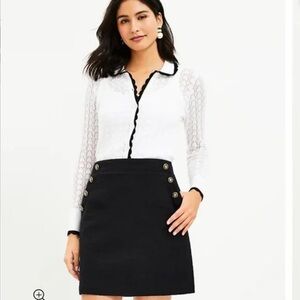 LOFT Sailor Tweed Skirt